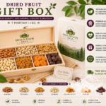 Dry fruit gift box 7 portion | premium wooden box pakistan
