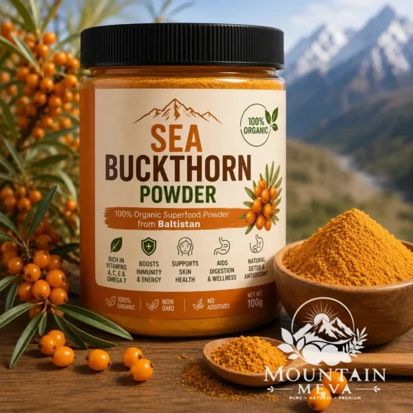 Sea Buckthorn Powder - 100% Organic Superfood Powder from Baltistan